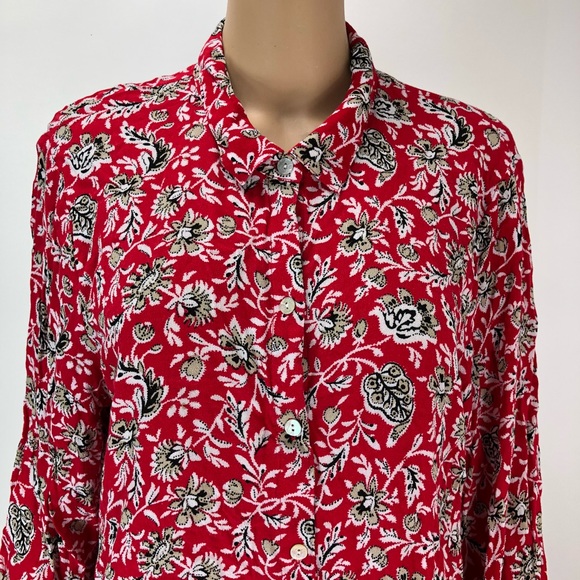 J. Jill pink long sleeve with collar XL (#25) - Picture 2 of 8